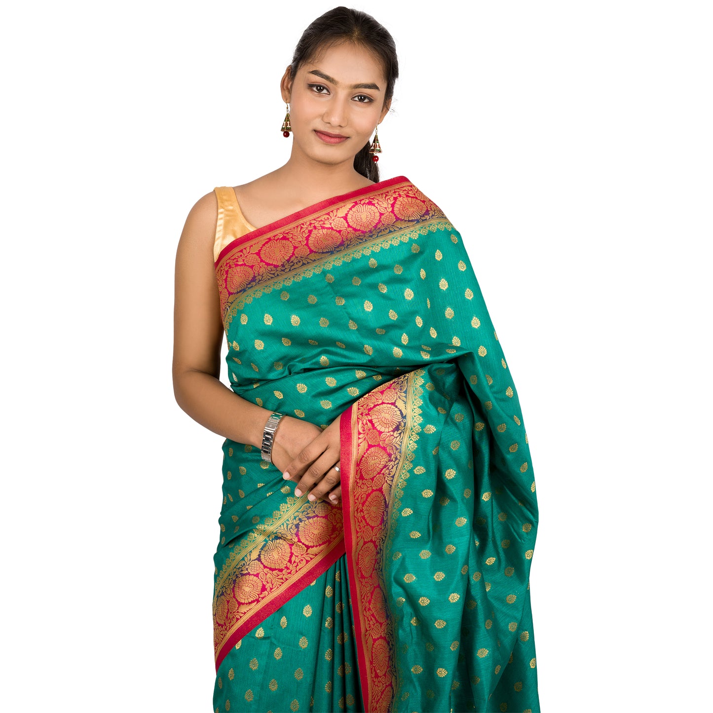 Vishnupuri Silk- Sea Green Colour Saree