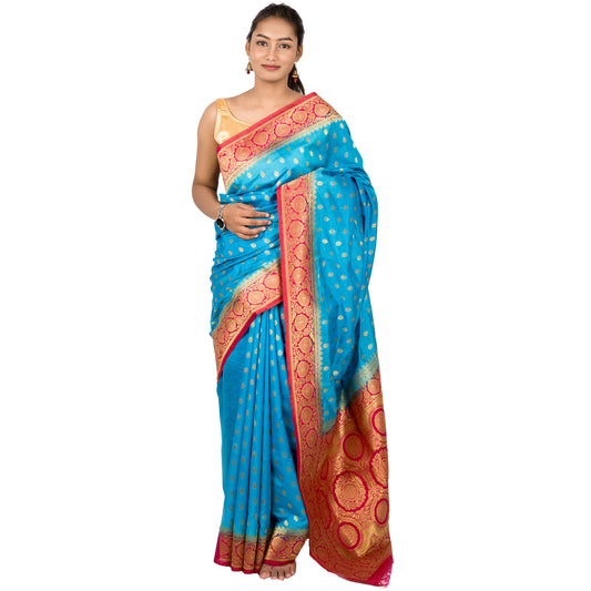 Vishnupuri Silk Blue Saree